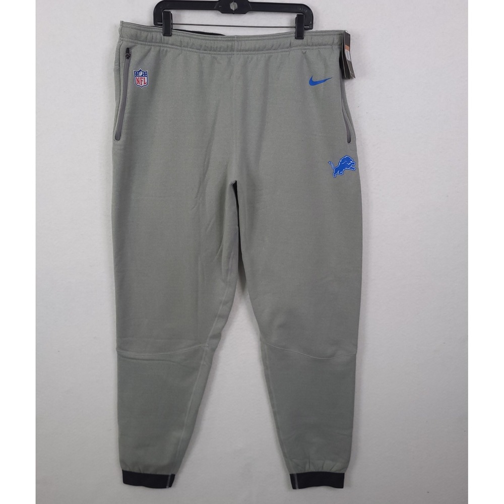 Nike Detroit Lions NFL Therma Jogger Pants Mens 2XL Gray  Onfield NEW Athleisure